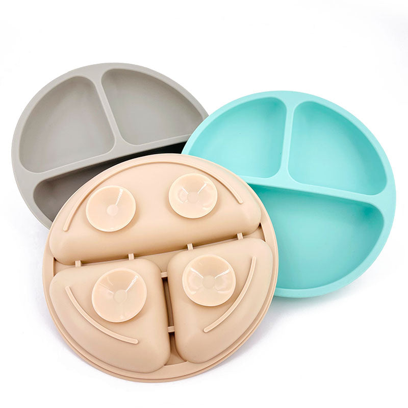 Cute Cartoon Silicone Suction Plate for Kids Feeding