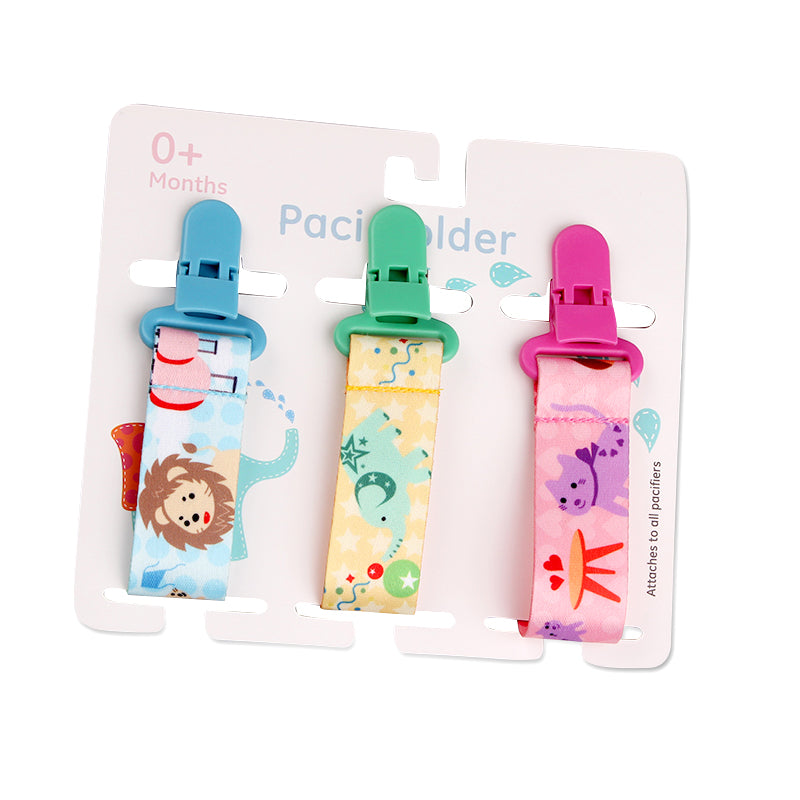 Cartoon Pattern Baby Pacifier Teether Pack of Three